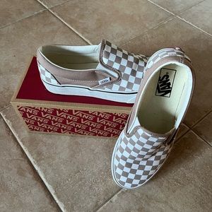 Vans classic checker slip on